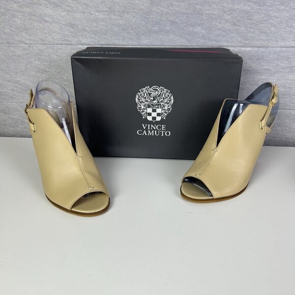 NWB Vince‎ Camuto Millwood Arno VP-Neveah Peep Toe Slingback Leather Sandals 9M - Picture 2 of 14